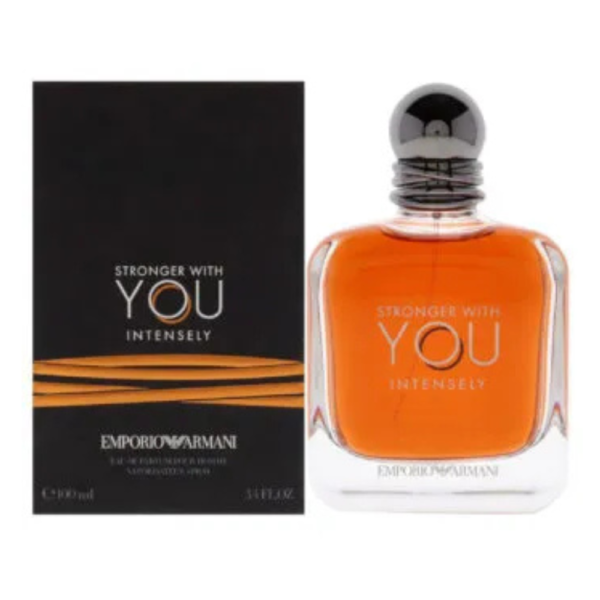 GIORGIO ARMANI Emporio Stronger With You Intensely for Men Eau De Parfum, Clean, 3.4 Fl Oz