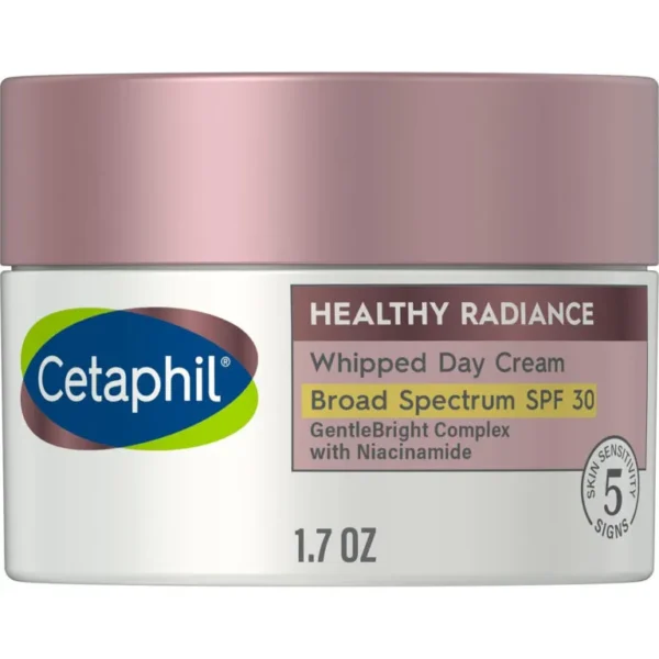 Cetaphil Face Day Cream, Healthy Radiance Whipped Day Cream w/SPF 30, Visibly Reduces Look of Dark Spots, Brightening Lotion,